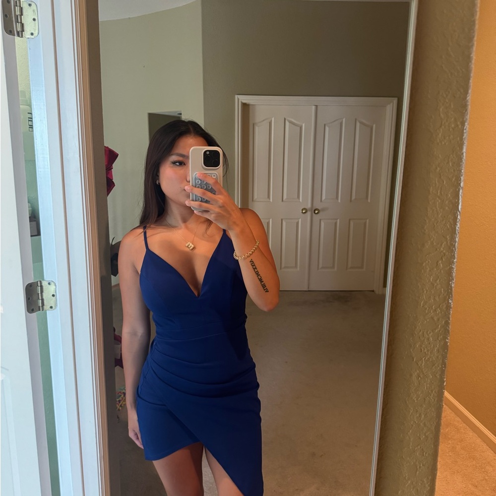 Emerald Sundae Royal Blue Mini Dress